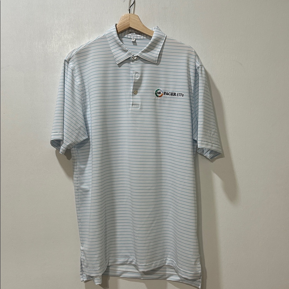 PETER MILLAR MENS DRUM PERFORMANCE POLO SHIRT WHITE  Sz LG